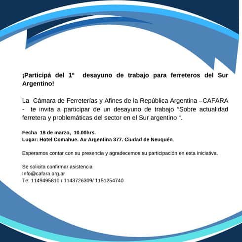 Evento CAFARA desayuno de trabajo 18 de marzo 2023