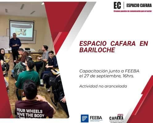 spacio CAFARA en Bariloche: capacitación junto a FEEBA el 27 de septiembre