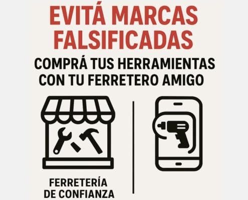 CAFARA alerta sobre los riesgos de las marcas falsificadas y recomienda siempre comprar en ferreterías de confianza para garantizar calidad, seguridad y respaldo.