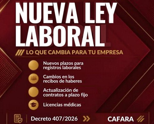 Ley laboral y reformas para ferreterías en Argentina.