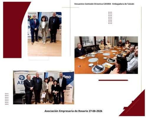 CAFARA Taiwán oportunidades comerciales Embajadora Florencia Miao-hung Hsie Argentina Oficina Comercial Cultural Taipéi Argentina Misión Comercial Taiwán Argentina 2026 sector ferretero proveedores Taiwán Sergio Angiulli CAFARA Rosario herramientas tecnología Taiwán Argentina comercio exterior ferretería argentina